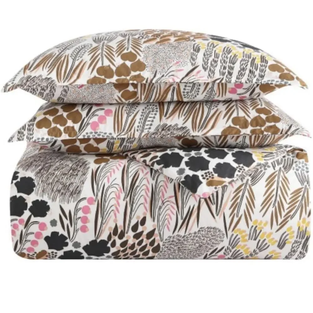 Marimekko - Queen Duvet Cover Set, Cotton Percale Bedding with Matching Shams...